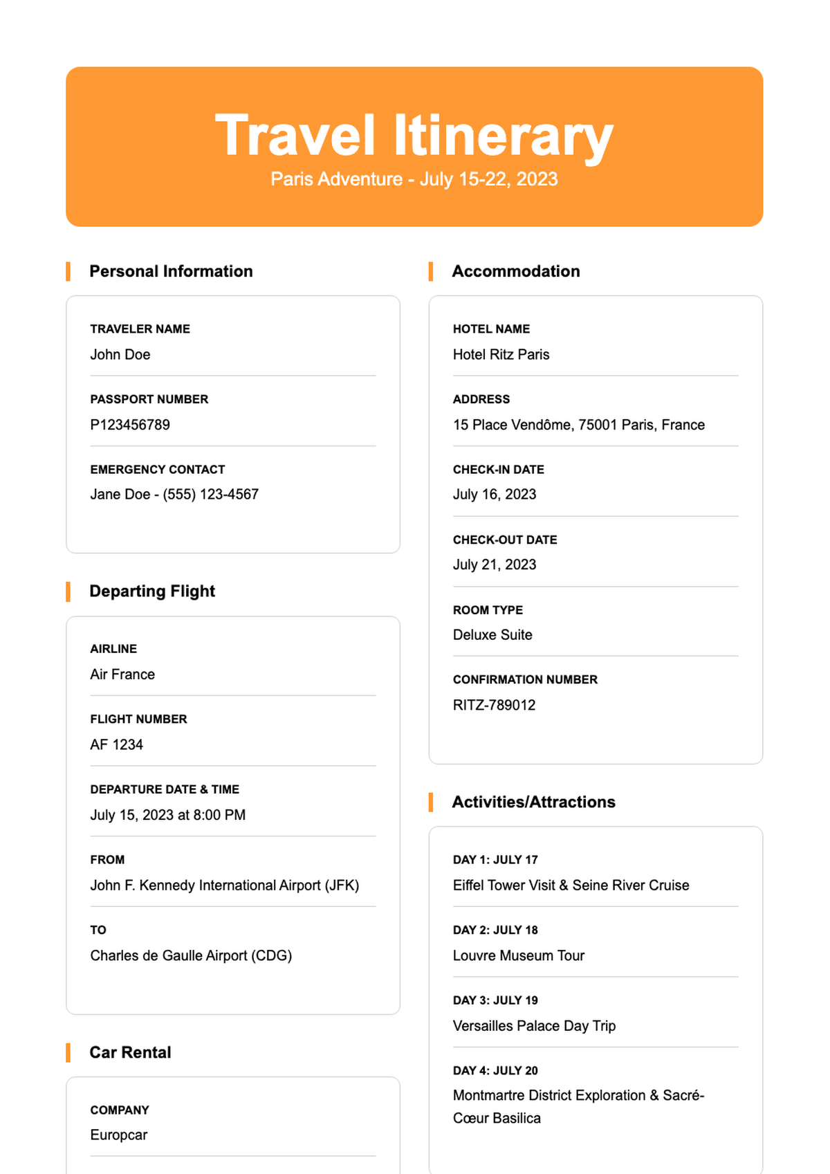 Business travel itinerary with flight and car rental details_variant_2